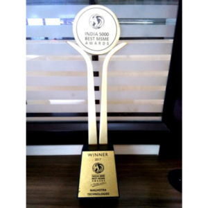 India 5000 Best MSME awards trophy