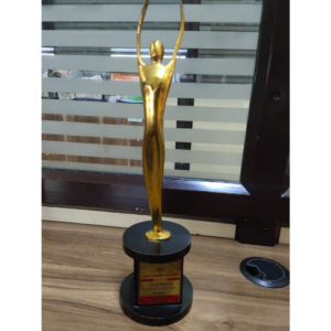 Golden excellence trophy